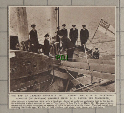 C1100) Submarine AMBUSH Admiral Sir FHG Dalrymple-Hamilton A G Davies - 1948