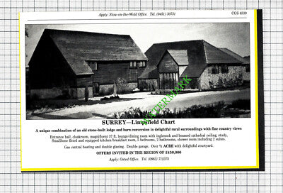Haywards Heath Sussex Manor House / Limpsfield Chart Surrey Advert 1988 Cutting