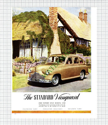 X1995) Standard Vanguard Car Advert - 1948 Cutting