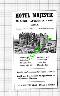 Hotel Majestic St Annes Lytham St Annes Lancashire Advert - 1964 Cutting