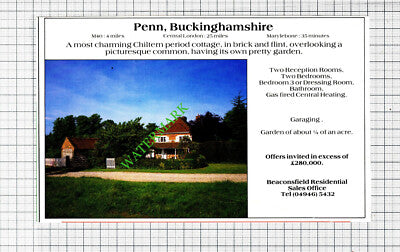 Penn Buckinghamshire House Sale Advert - 1988 Cutting