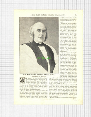 8852) Dr Robert Samuel Gregg Archbishop Of Armagh - 1896 Article