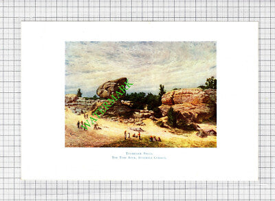 Tunbridge Wells Rusthall Common Toad Rock Kent - c.1916 Small Antique Print