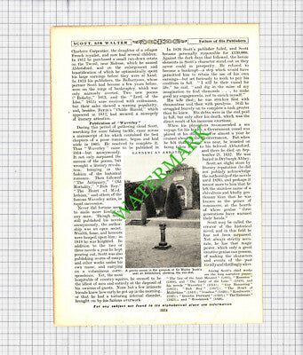 Sir Walter Scott - c.1930's Article