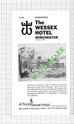 The Wessex Hotel Winchester Advert - 1964 Cutting