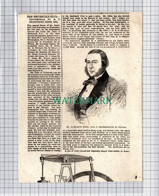 C5192) The Smithfield Club Mr B T Brandreth Gibbs - 1855 Clip