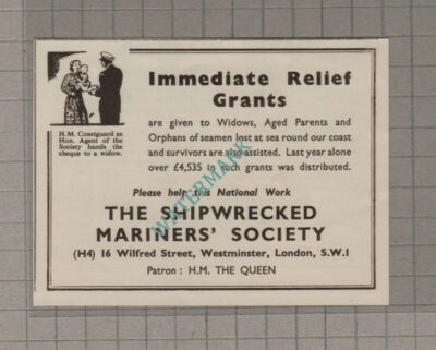 C3250) The Shipwrecked Mariners Society Advert - 1954 Clip