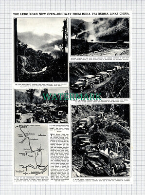 X943) The Ledo Road Open Burma India China World War Two - 1945 Clip