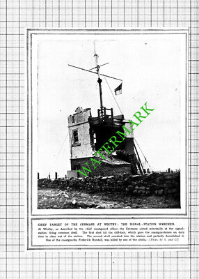 Whitby Signal Station German Bombardment WW1 - 1914 Cutting