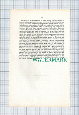 C4991) Joseph Compton Rickett Scarborough Yorkshire Sun Flour - 1901 Article