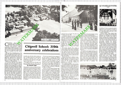 Chigwell School Essex Samuel Harsnett William Penn - 1979 Article
