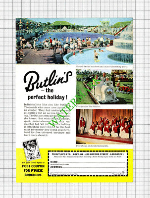 Butlins Butlin's Small Advert - 1962 Cutting