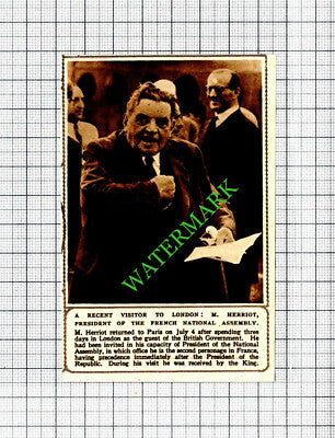 MM Herriot President French National Assembly -1947 Cutting