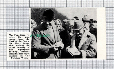 C5266) Mr Tom Wood Mr Harry Ruston Kiplingcotes Derby - 1970 Cutting