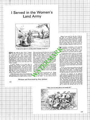 Amy Jackson Women's Land Army Eastoft Goole Esholt Hall Bradford - 1971 Article