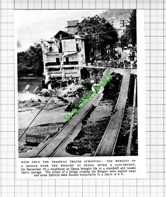 Bisagno Bridge Genoa Tramway Flood - 1953 Small Cutting