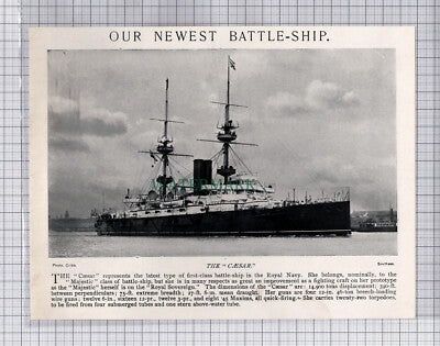 (8649) The CAESAR Battle Ship - 1898 Cutting