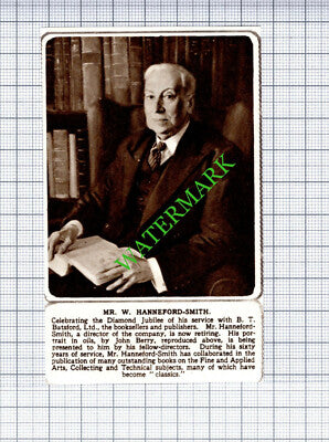 Mr W Hanneford-Smith B T Batsford Booksellers John Berry - 1953 Small Cutting