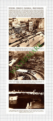X944) Senora Peron Funeral - 1952 Cutting