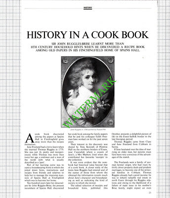 Sir John Ruggles-Rise Spains Hall Finchingfield Essex Freeland - 1990 Article
