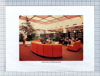 C4189) Central Library St Nicholas Way Sutton Paper Cutting