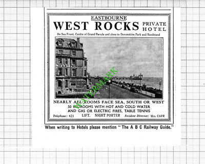 Lansdowne Hotel Eastbourne Lewis / West Rocks Carr Small Advert - 1964 Cutting