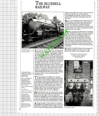 Bluebell Railway Sussex / Sackville College East Grinstead -1986 Cutting