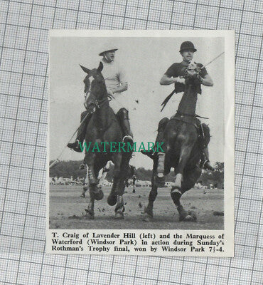 C1314) T Craig of Lavender Hill & Marquess of Waterford Windsor Park 1969 Clip