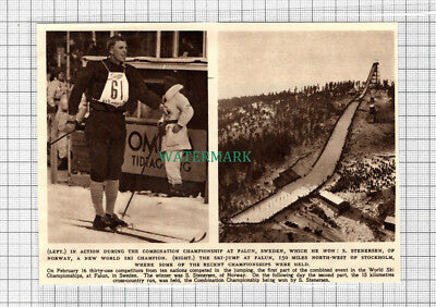 C2633) S Stenersen of Norway World Ski Champion Falun Sweden - 1954 Clip