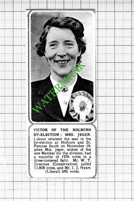 Mrs Jeger Holborn By-Election - 1953 Small Cutting