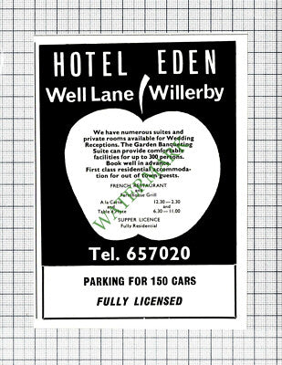 C8158) Hotel Eden Willerby Hull - 1967 Cutting