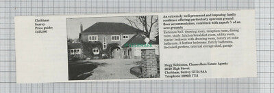 C7728) Coombe End Whitchurch on Thames / Chobham Surrey - 1989 House Advert