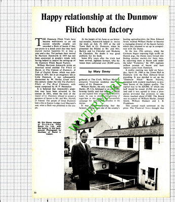 Dunmow Flitch Bacon Factory Essex Mr Eric Stone - 1974 Article