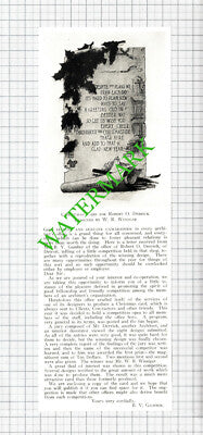 Robert O Derrick Detroit USA W R Winegar BV Gamber - 1926 Cutting