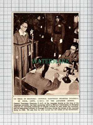 C3838) General Yasutsugu Okamura Japanese Armies Trial - 1948 Clip