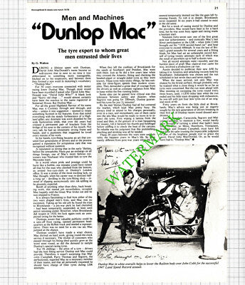 David John MacDonald Dunlop Mac - 1978 Article