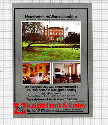 Isle Of Purbeck Studland Dorset / Tenbury Wells House Sale Advert - 1980 Cutting