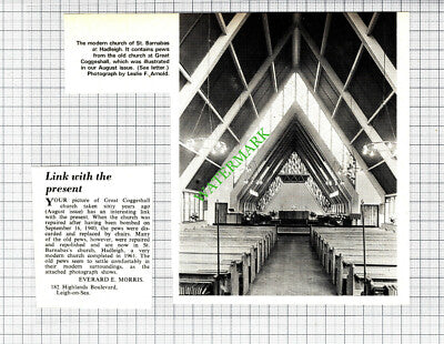 St Barnabus Church Hadleigh Essex Great Coggeshall Pews - 1971 2-Part Cutting