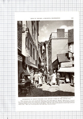 Mont St Michel Normandy France - c.1936 Cutting