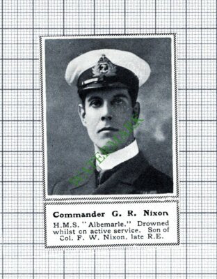 Comm G R Nixon HMS Albemarle WW1 - 1915 Small Cutting