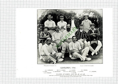 M Chapman Cricket / Mordaunt Druce Grace Stoddart Macgregor - c.1895 Book Print