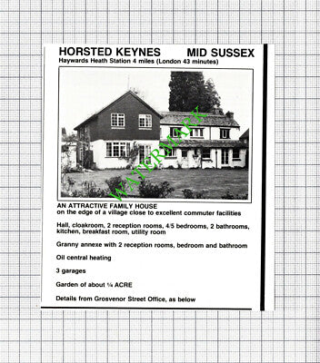 Horsted Keynes Sussex House Sale Advert - 1980 Cutting