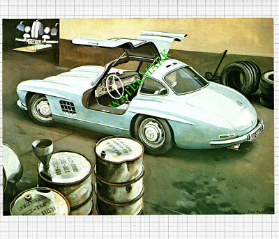 Sune Envall Mercedes Benz 300SL Gullwing - 1977 Cutting / Print