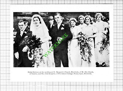 Mr Eric Parish Yeadon Ada Knapton Horsforth Wedding - 1938 Cutting