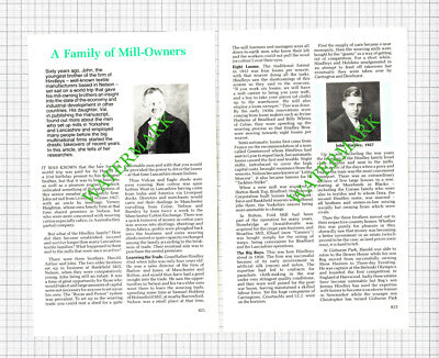 Hindleys Textiles Bankfield Mill Nelson John Hindley - 1988 Small Article