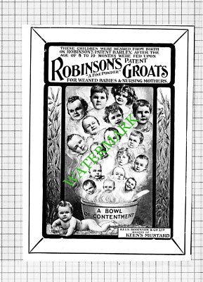 Robinson's Groats Small Advert - 1903 Cutting