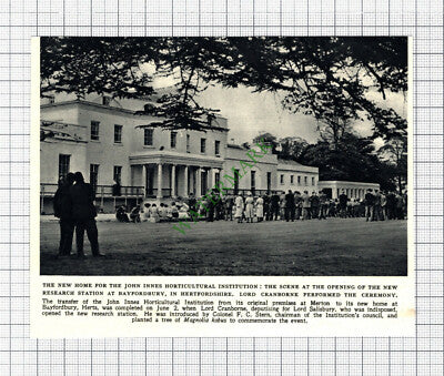 John Innes Horticultural Institution Bayfordbury Opening - 1950 Cutting