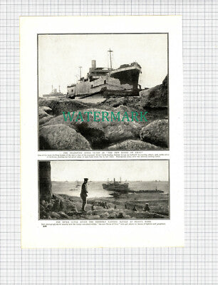 X1236) Ship RIVER CLYDE Gallipoli Seddul Bahr WW1 - c.1918 Print / Cutting