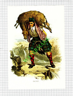 MACRAE MAC RAE Scottish Clans - c.1980 Book Print