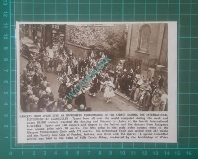 C1058) Llangollen Eisteddfod Spanish Dancers - 1950 Cutting
